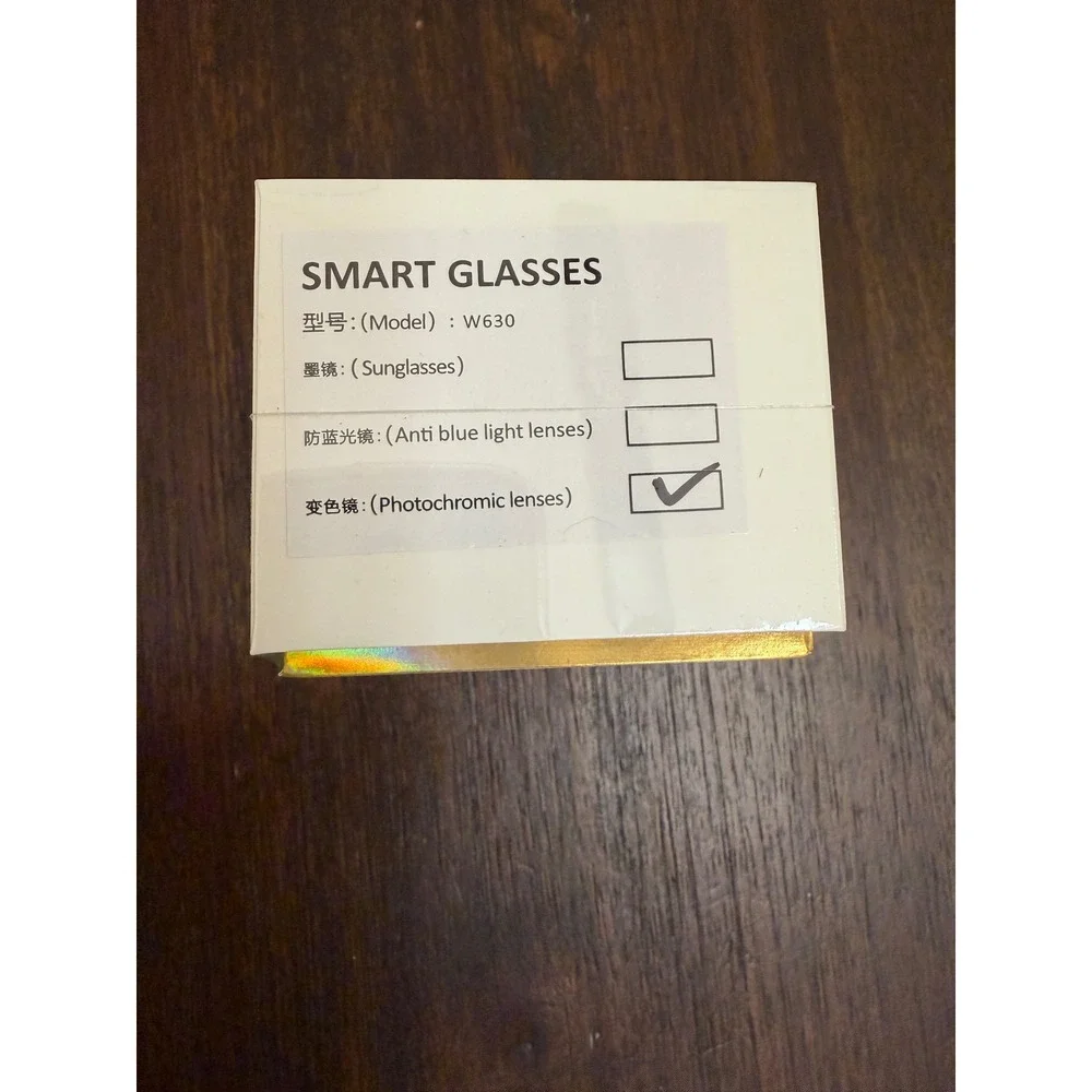 Smart Glasses Model W630 Photochromic Lenses Wearable Tech White Box New